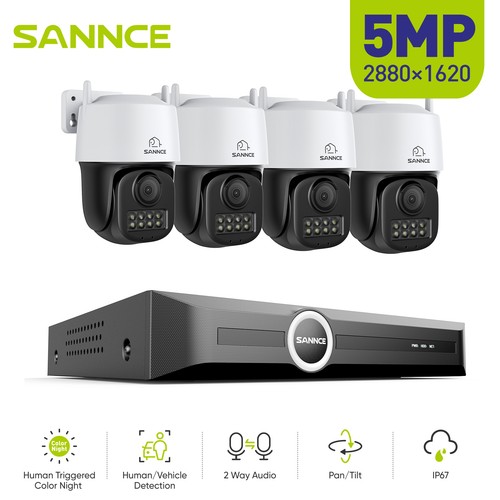 Sannce 5mp pan tilt - 5mp,