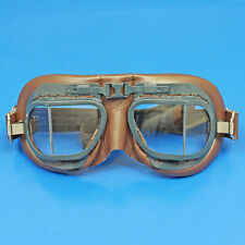 Vintage Style Mk8 RAF Motoring Flying Goggle Brown Leather