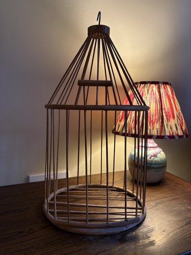 Vintage bamboo birdcage decor - bamboo,