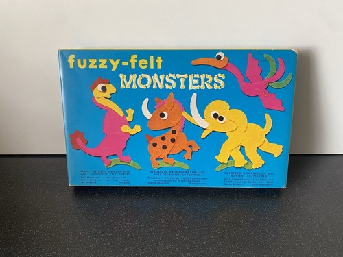Vintage fuzzy felt - vintage, monsters