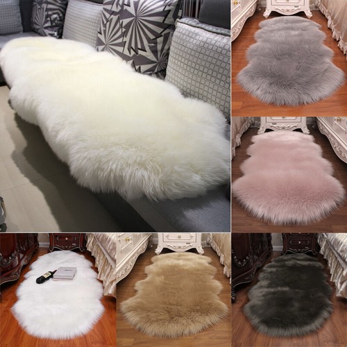 6ft faux wool fluffy - fluffy, rugs