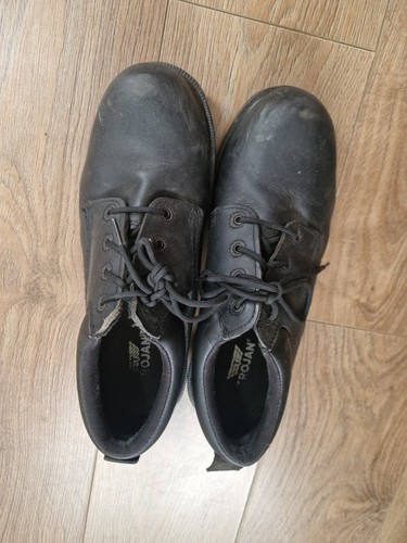 Black trojan safety shoes - trojan,
