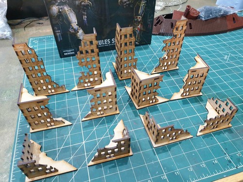 Epic 40k scenery ruined - scenery, (12