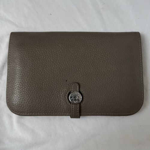 Hermès grey leather - grey,