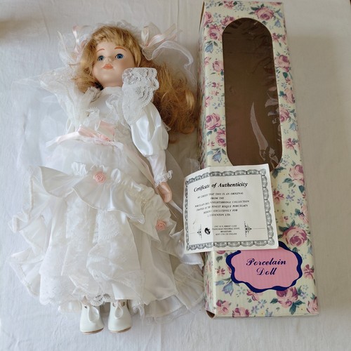 Vintage porcelain bride doll - vintage,
