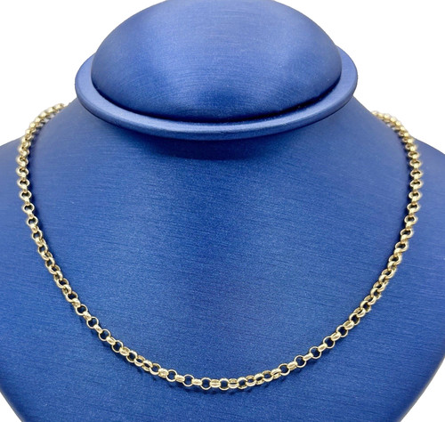 9ct yellow gold belcher - 9ct, chain