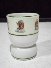 ANTIQUE NIPPON PORCELAIN ELEPHANTS PLAYING SPORTS LARGE DOUBLE EGG CUP