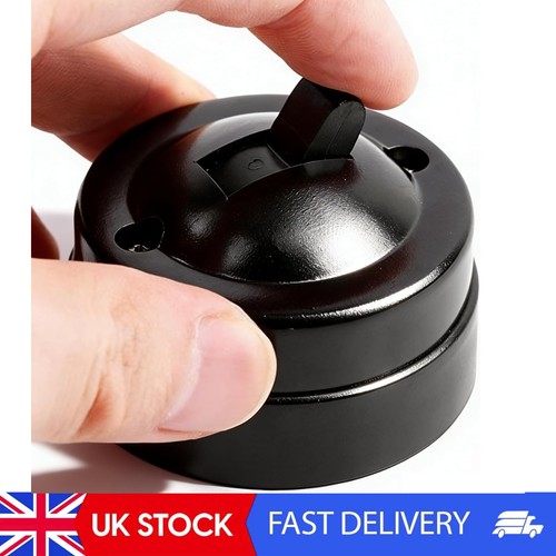 Black vintage round toggle - black,