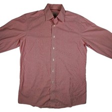 Eton Shirt Mens 39 15.5 Red