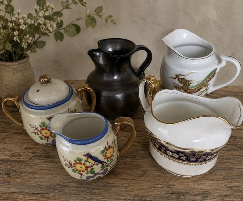 Vintage milk jugs creamers - vintage,