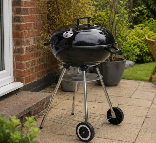 Black 45cm kettle charcoal bbq - black,