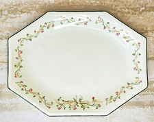 Vintage ETERNAL BEAU Johnson Bros LARGE Octagonal PLATTER Charger Serving Plate