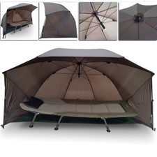 Fishing Brolly Umbrella Shelter System Large 60" Waterproof + Sides Carp Coarse