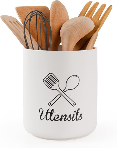 Utensil holder ceramic - holder, 6."