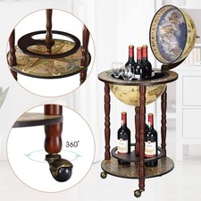 Luxury - Italian -Style - Drinks Globe Cabinet - Handcrafted - Wood Finish