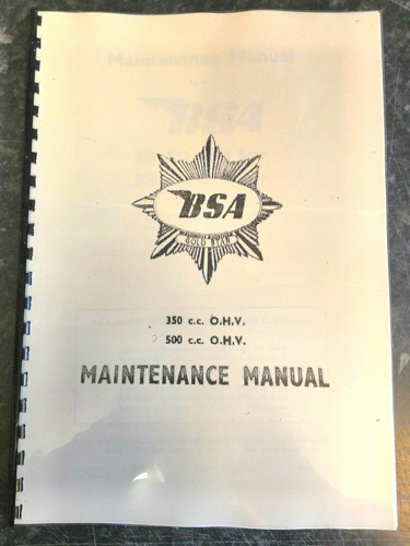 Bsa owners instruction manual - bsa,