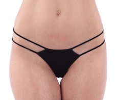 2  x Black G-Strings With Butterfly Motif back . One Size  (8-12). FREE POSTAGE