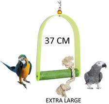 EXTRA LARGE 37CM ACRYLING PARROT CAGE SWING TOY MACAW AFRICAN GREY COCKATOO 4503