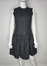 Simone Rocha Black Sparkle Tweed Dress | Size UK 8/Small