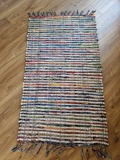 Handwoven Boho Chindi Rag Rug