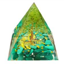 50mm Crystals Orgone Pyramid  Generator Natural Peridot Reiki Chakra9247