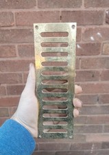 Vintage Solid Brass Air Vent Cover Grill 9" By 3" Reclaimed House Home Decor 