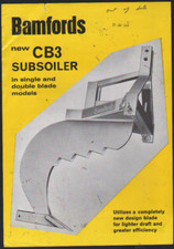 1969 Bamfords "CB3" Subsoiler Brochure Leaflet