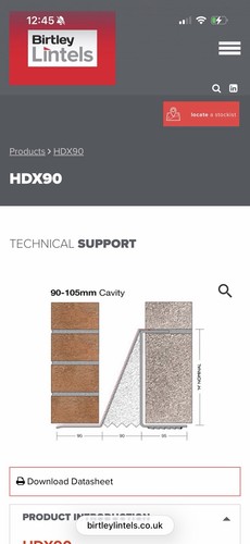 Birtley wall lintel supergalv - wall,