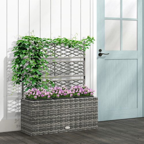 Garden rattan planter - pe,