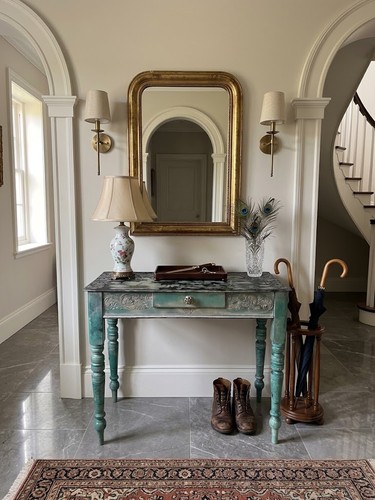 Boho chic green console table - chic,