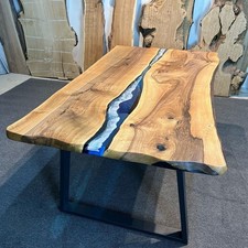 Blue Epoxy River Dining Table