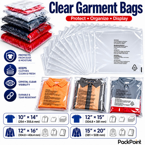Clear garment bags - clear,