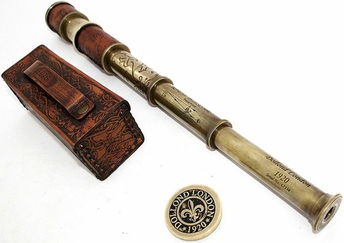 Brass nautical spyglass - brass,