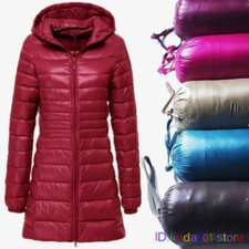 Womens Long Quilted Puffer