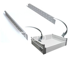 Perforated Sides for Soft Close Kitchen Drawer Box Modern Box Runners - Grey