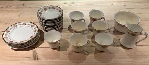Vintage china tea set pieces - vintage,