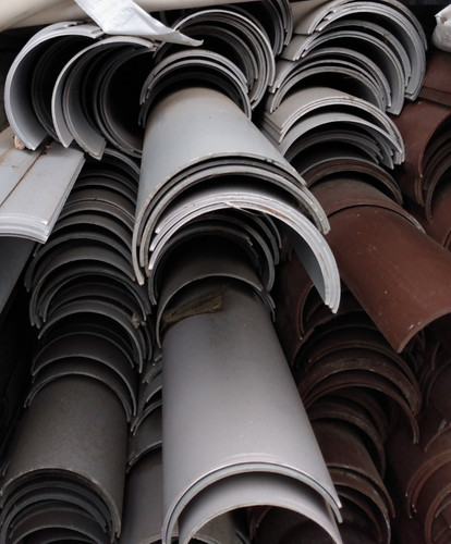 Clearance grey round gutter - clearance,