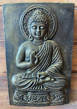 STONE GARDEN GOLD BRONZED BUDDHA ORIENTAL WALL PLAQUE HANGING GIFT ORNAMENT