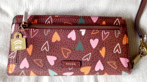 Fossil logan purse heart print - purse,