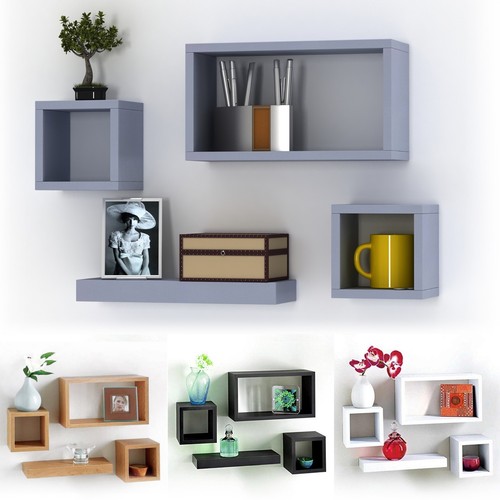 Set wooden floating cube - set, of