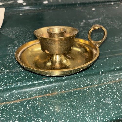 Vintage brass chamberstick - vintage,