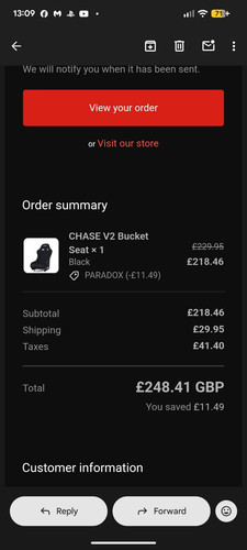 Omega chaser bucket seat - omega,