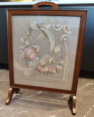 Vintage wooden fire - fire, screen