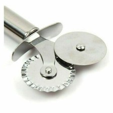 Pastry Pasta Crimper Cutter Dough Pizza Ravioli Dual wheel Tools Wavy Edge Blade