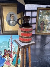 West German floor vase handle brown red 70s Scheurich 408-40 vintage pottery 