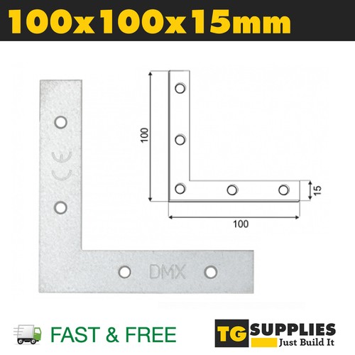 Steel flat right angle bracket - flat,