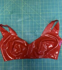 Latex Rubber fetish wear lingerie Red Bra 36”Rrp £79