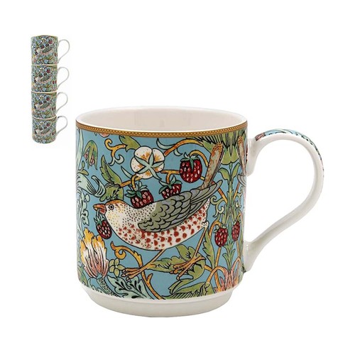 Ceramic stacking mug morris - ceramic,