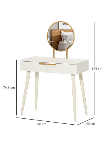White dressing table with - dressing,