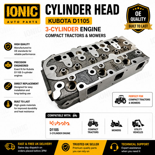 Bare cylinder head - bare, kubota
